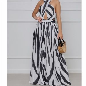 Sassy black and white dress medium